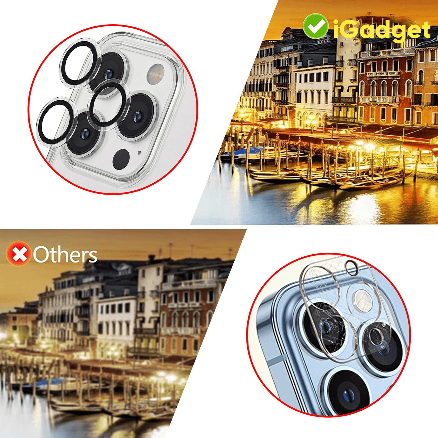 iPhone 15 Pro/15 Pro Max Camera Lens Cover Protector | Tempered Glass