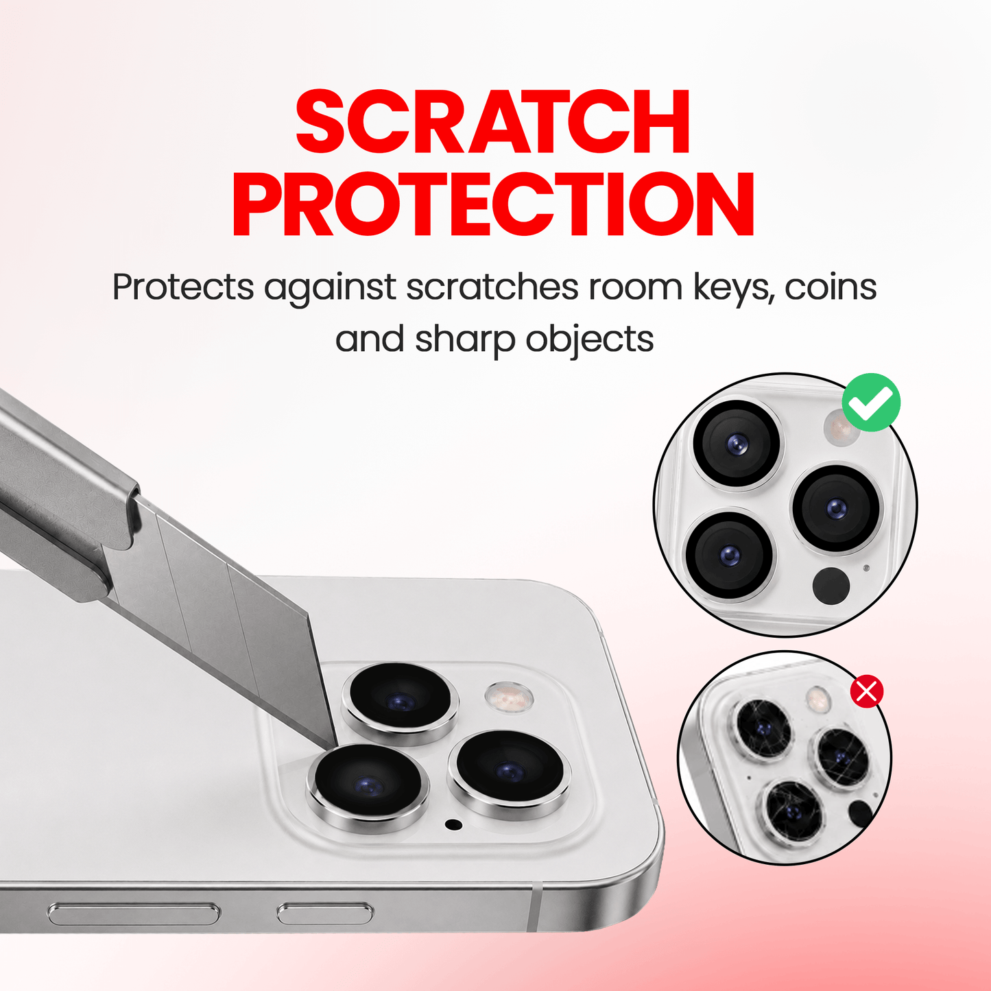 iPhone 15 Pro/15 Pro Max Camera Lens Cover Protector | Tempered Glass