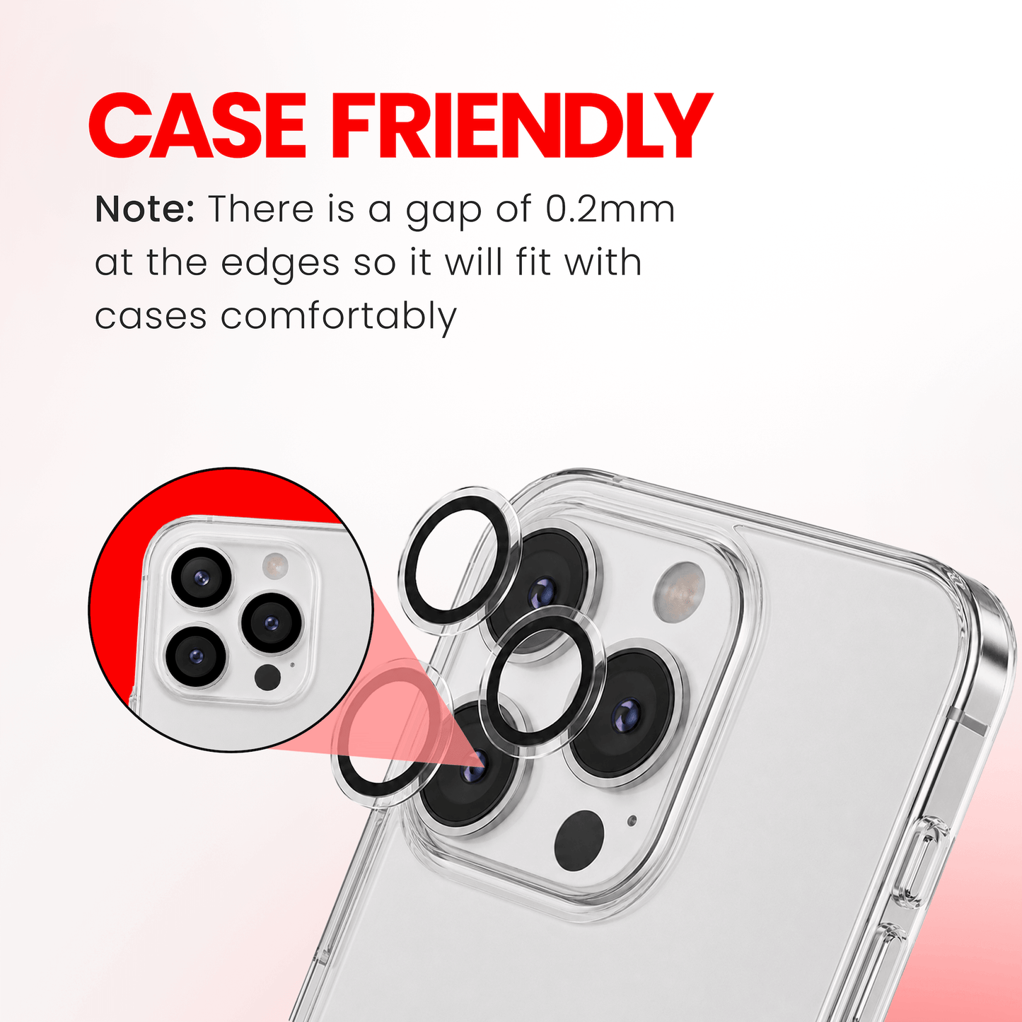 iPhone 15 Pro/15 Pro Max Camera Lens Cover Protector | Tempered Glass