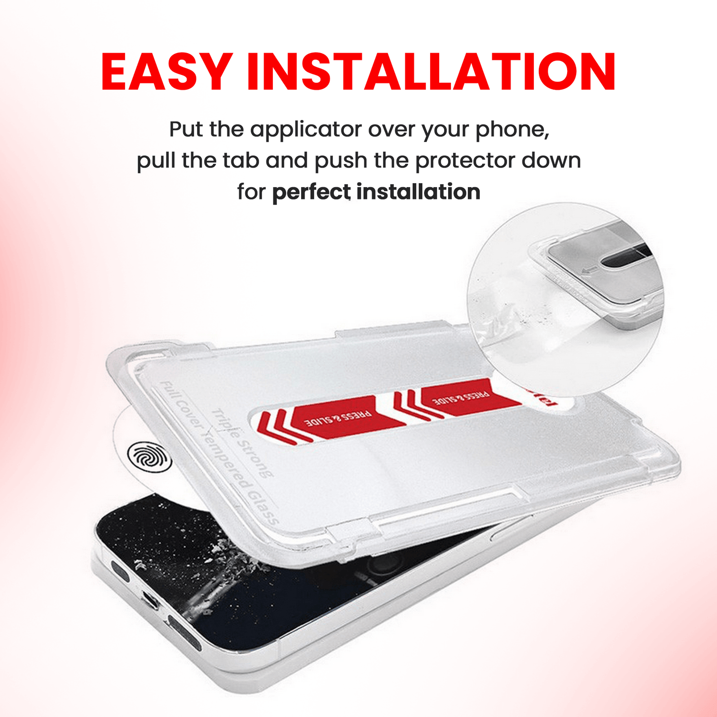 iPhone 15 and iPhone 16 Screen Protector Ultra Clear with Installation Tray | Full Coverage Tempered Glass
