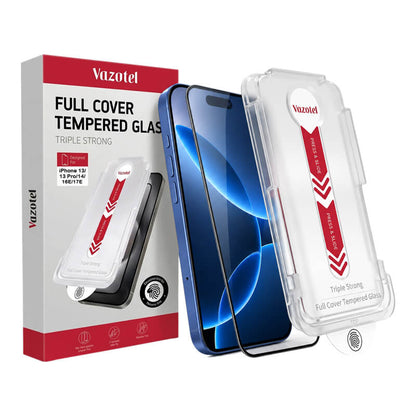 iPhone 13/ 13 Pro/ 14/ 16e/ 17e Screen Protector Ultra Clear with Installation Tray | Full Coverage Tempered Glass