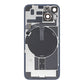iPhone 14 Back Glass Cover with Frame & Small Parts (Wireless Coil, Flash & Mic)