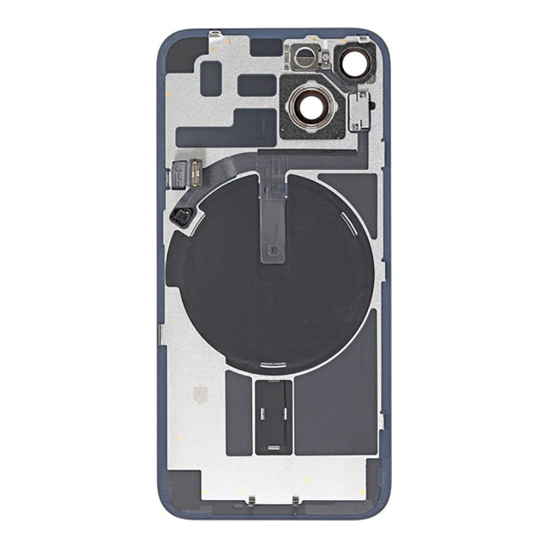 iPhone 14 Back Glass Cover with Frame & Small Parts (Wireless Coil, Flash & Mic)