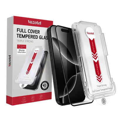 iPhone 15 Plus and iPhone 16 Plus Screen Protector Ultra Clear with Installation Tray | Full Coverage Tempered Glass