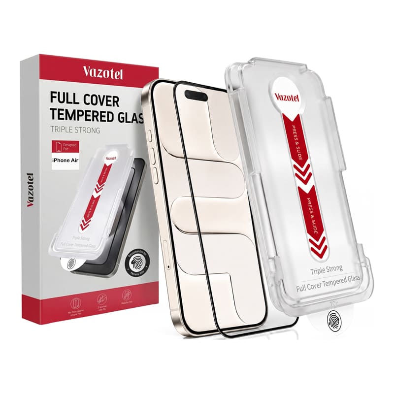 iPhone 17 Air Screen Protector Ultra Clear with Installation Tray | Full Coverage Tempered Glass
