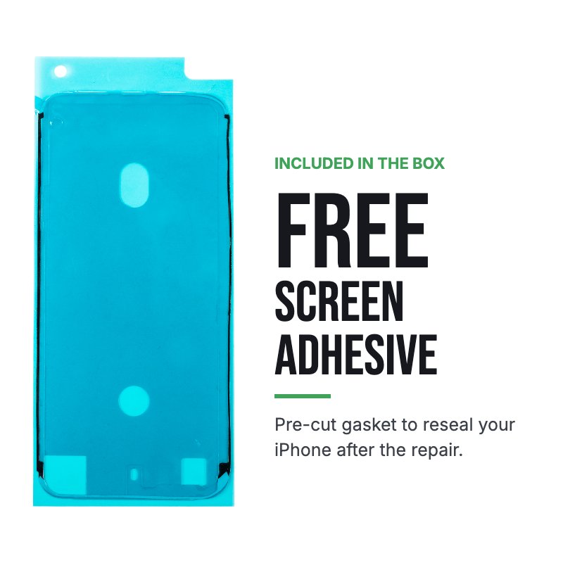 Free screen adhesive included in the box: a pre-cut gasket to reseal your iPhone 7 after fitting the new screen