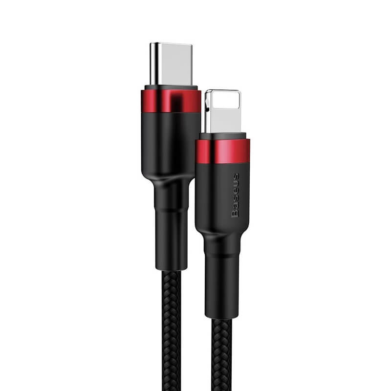 BASEUS 1M Type-C to Lightning Charging Cable (3A) | Cafule Series QC3.0 Apple iPhone Fast Charger Cable