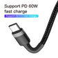 BASEUS PD 60W USB-C to USB-C Charging Cable (2M) | Cafule Series QC3.0 Type-C Fast Charger Cable