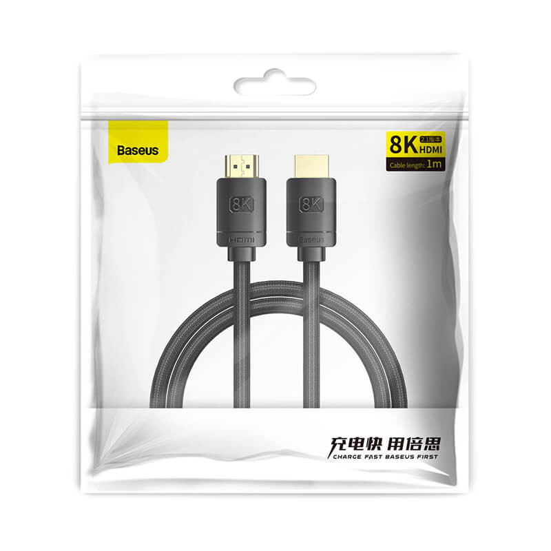 Baseus 8k HDMI male to male 1m cable outer packaging