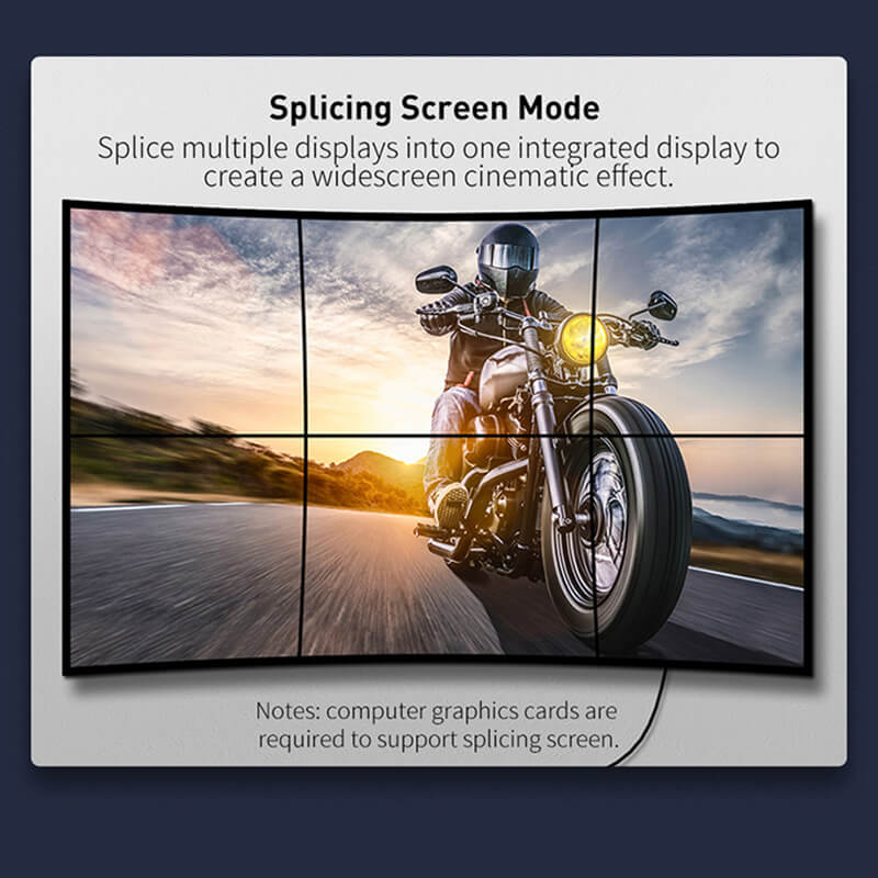 Baseus HDMI male to male cable with slpicing screen mode which splice multiple displays into one integrated display to create a widescreen cinematic effect