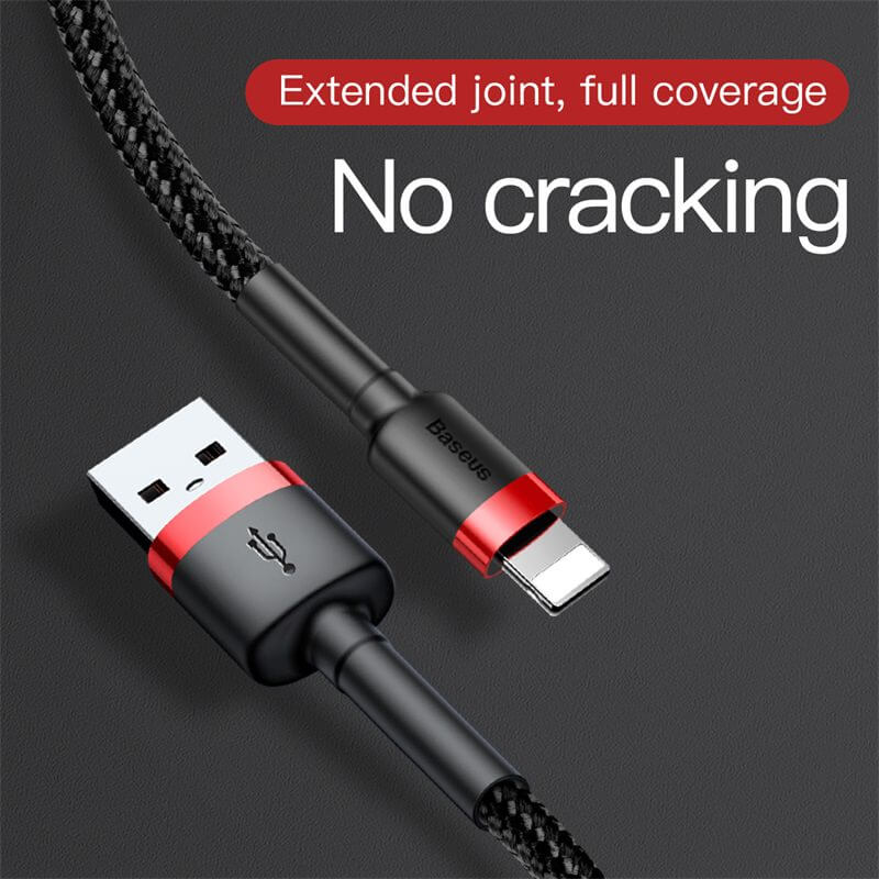BASEUS 0.5M USB to Lightning Charging Cable (2.4A) | Cafule Series iPhone Fast Charger Cable