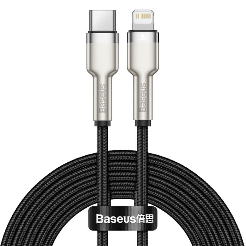 BASEUS PD 20W USB-C to Lightning Charging Cable (2M) | Cafule Metal Series Type-C to Apple iPhone Fast Charger Cable