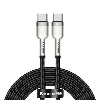 Baseus 2m Cafule Metal Series QC3.0 100w USB C to USB C Fast Charging Cable