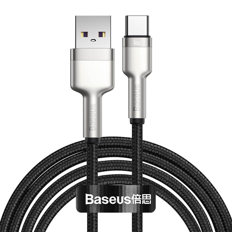Baseus 2m Cafule Metal Series QC3.0 66w Type C to USB Fast Charging Cable