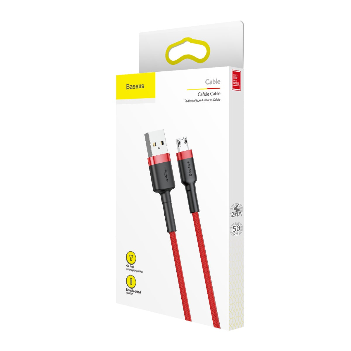BASEUS 0.5M Micro USB Cable (2.4A) | Cafule Series Fast Charging Cable
