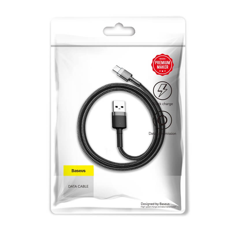 Baseus Cafule Type C to USB charging cable black outer packaging