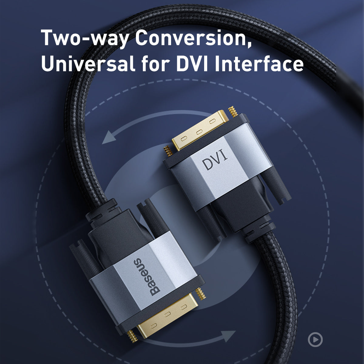 Baseus Enjoyment DVI to DVI HD 2K Male to Male 24+1 DVI-D Cable (1m)