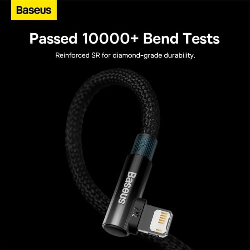 BASEUS 1M Elbow iPhone Lightning Cable (2.4A) | MVP 2 Series Fast Charging Cable