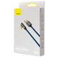 Baseus 2m Legendary Series 66W Type C to USB Elbow Charging Blue Cable packaging