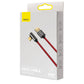 Baseus 1m Legendary Series 66W Type C to USB Elbow Charging Red Cable packaging