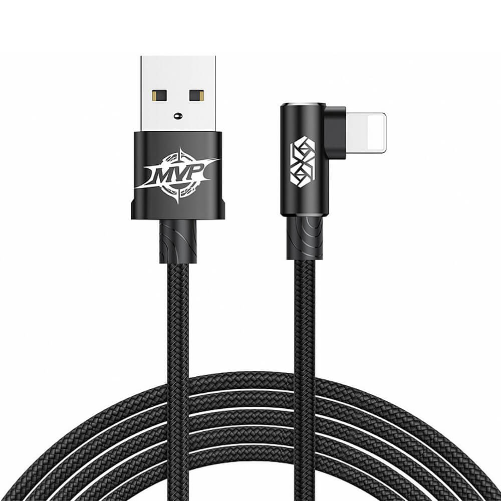 BASEUS MVP Series Elbow Mobile Gaming Cable 1.5A | USB to iPhone Lightning Cable (2m)