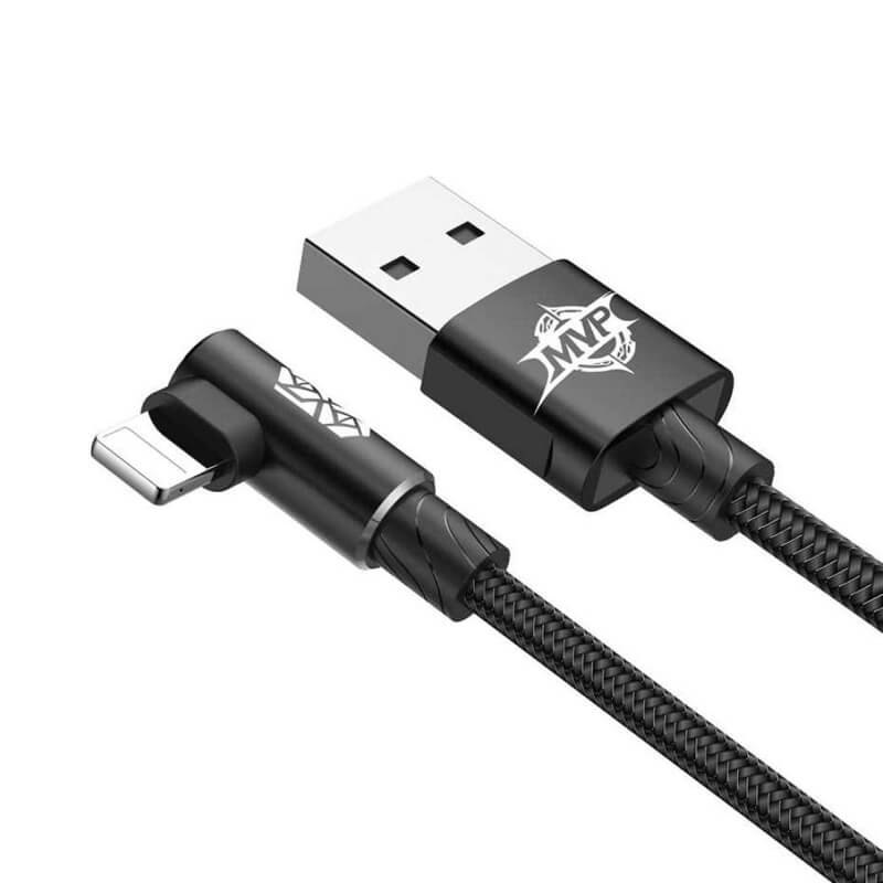 BASEUS MVP Series Elbow Mobile Gaming Cable 2A | USB to iPhone Lightning Cable (1m)