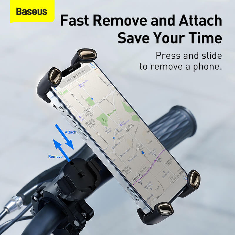 Baseus Quick Cycling Quadlock mount is easy to attach and remove which saves the time