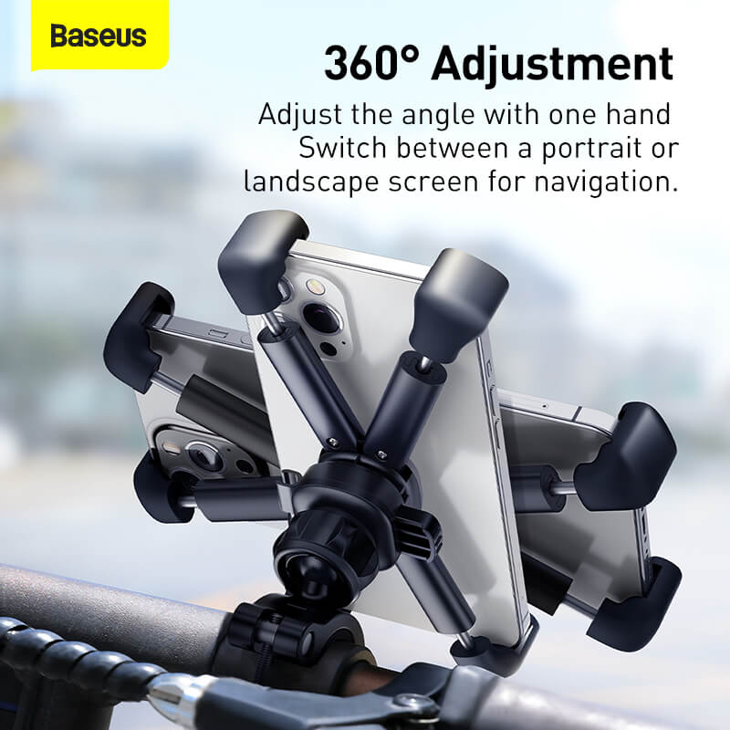 Baseus Quick Cycling Quadlock mount can get adjusted with one hand. One can easily switch between a portrait or landscape screen for navigation