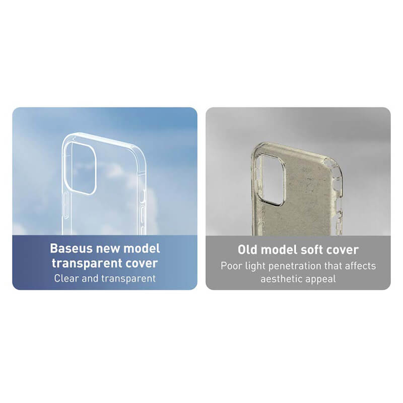 Baseus iphone transparent case is clear and transparent unlike old model cover which has poor light penetration