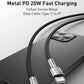 BASEUS PD 20W USB-C to Lightning Charging Cable (25cm) | Cafule Metal Series Type-C to iPhone Fast Charger Cable