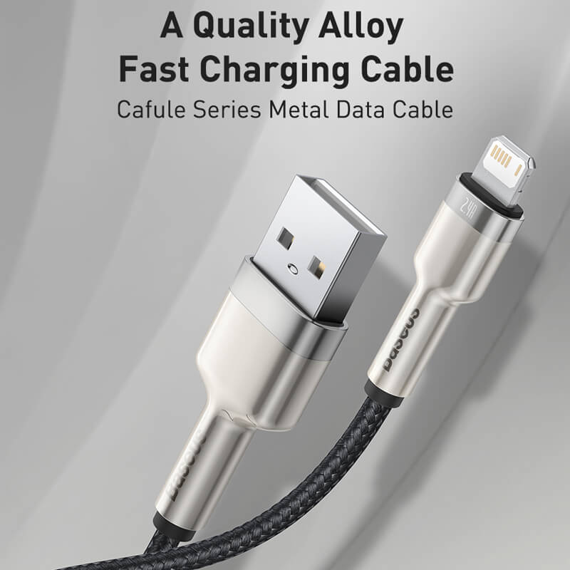 Baseus 2.4A Lightning to USB Cable as a quality alloy fast charging cable