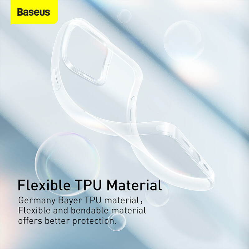 Baseus simple series transparent case with flexible TPU material which ensures better protection