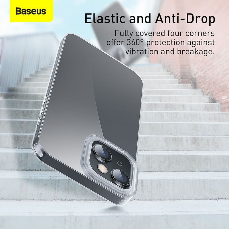 Baseus simple series transparent case is elastic and covered with 4 corners which provides protection against vibration and breaking