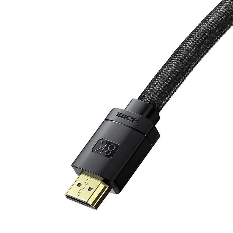 Baseus 1m 8K High Definition HDMI Cable one side head bend downwards