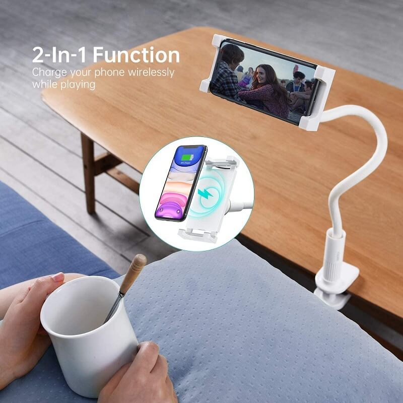 CHOETECH 2in1 Flexible Phone Desktop Holder with Wireless Charger 10W (T548-S)