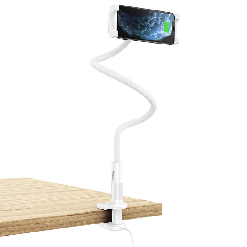 CHOETECH 2in1 Flexible Gooseneck Phone Desktop Holder with 15W Fast Wireless Charger Pad (T584-F)