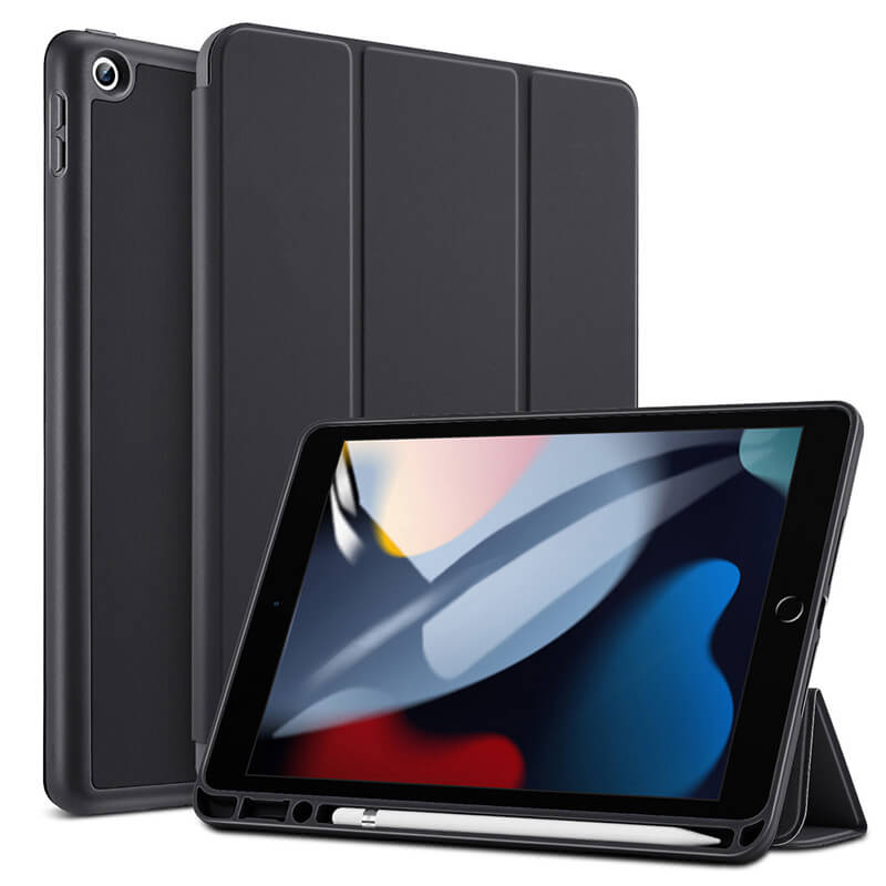 ESR iPad 7/iPad 8/iPad 9 Case (2019, 2020, 2021) | Rebound Pencil Case - Black