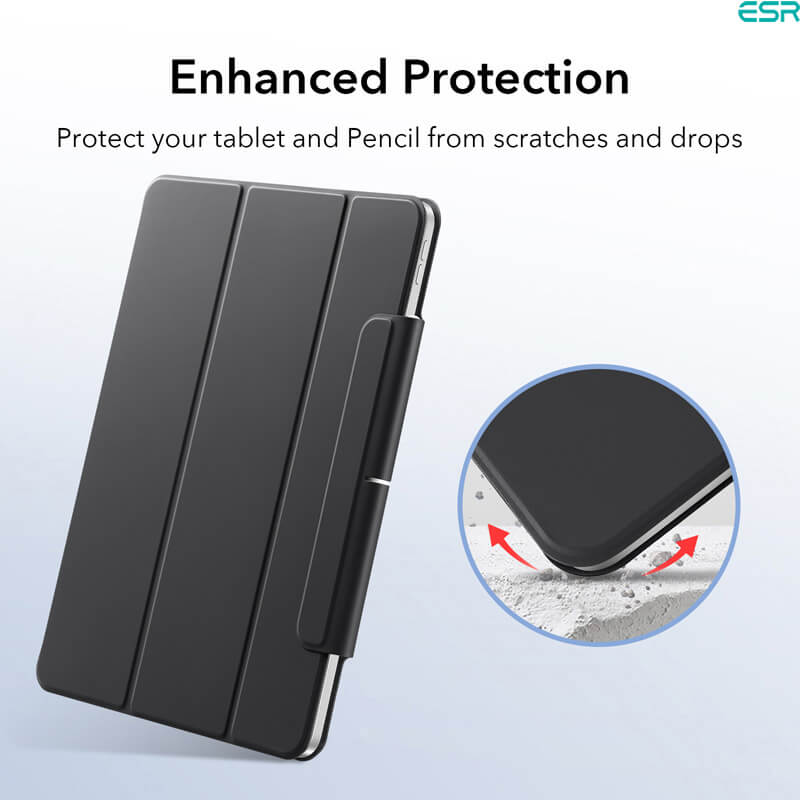 ESR iPad Pro 11" Gen 1st/2nd/3rd/4th Case (2018, 2020, 2021, 2022) | Rebound Magnetic Case - Black