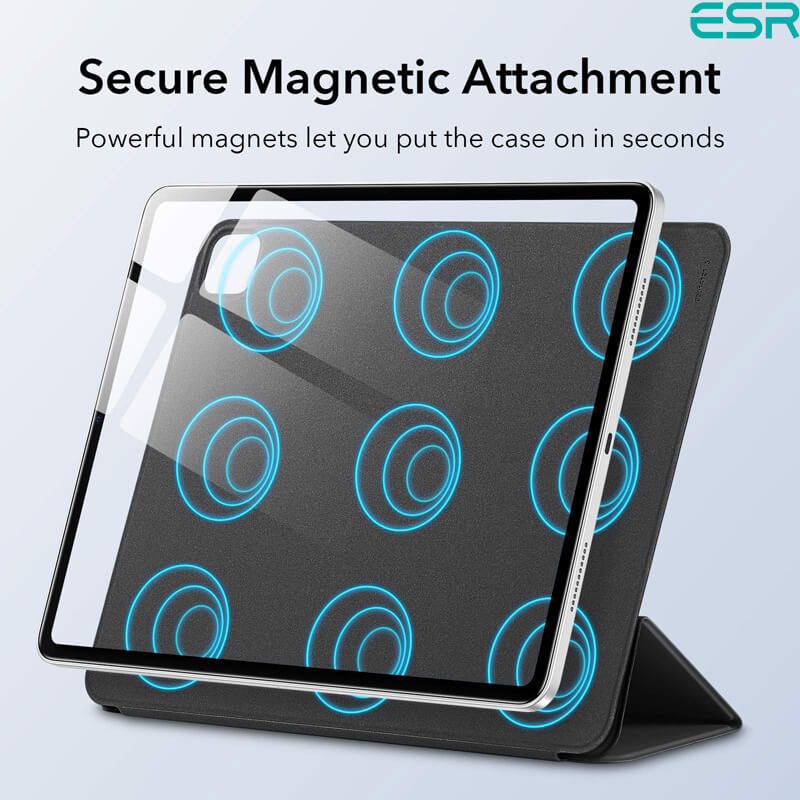ESR iPad Pro 12.9" Gen 4th/5th/6th Case (2020, 2021, 2022)| Rebound Magnetic Case - Black