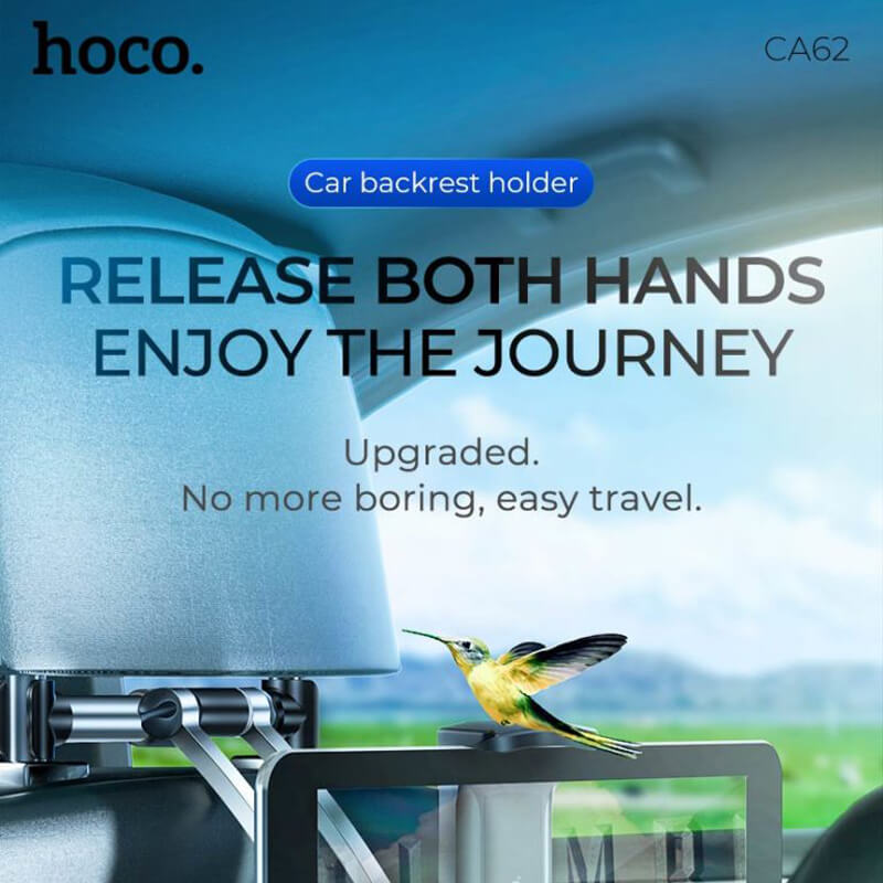 HOCO Backseat Phone & iPad Car Mount | CA62 Handsome Aluminium Backrest Tablet holder