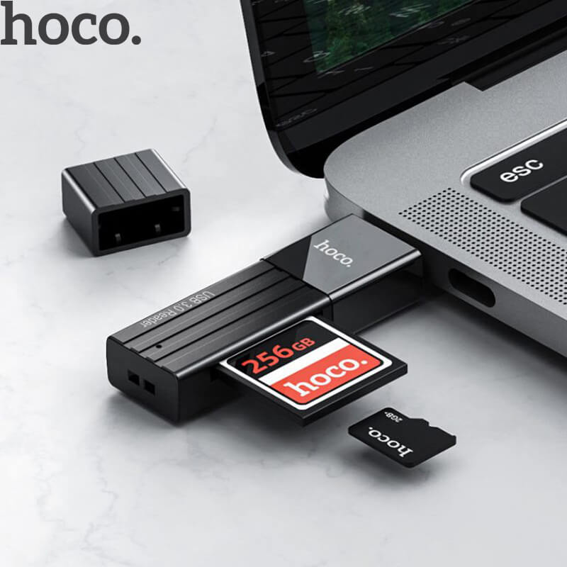 HOCO Micro SD USB card reader | HB20 Mindful 2-in-1 (SD+Micro SD) USB3.0