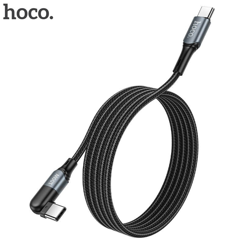 HOCO PD 100W Elbow USB-C to USB-C Charging Cable (1.5m) | U100 Orbit L Shaped Type-C Charger Cable