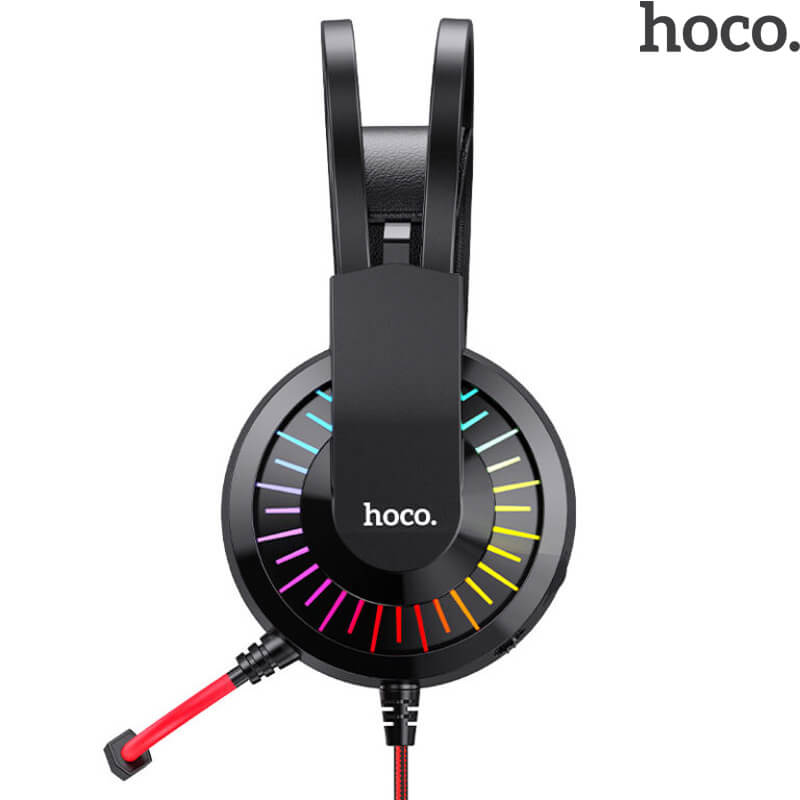 HOCO Gaming Headphones with Mic | W105 Joyful Series (USB+3.5mm) Red