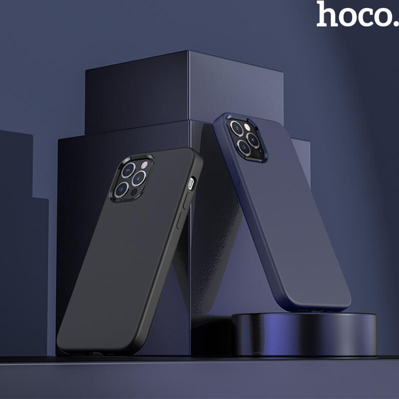iPhone 13 Mini Case | HOCO Pure Series Silicone Blue