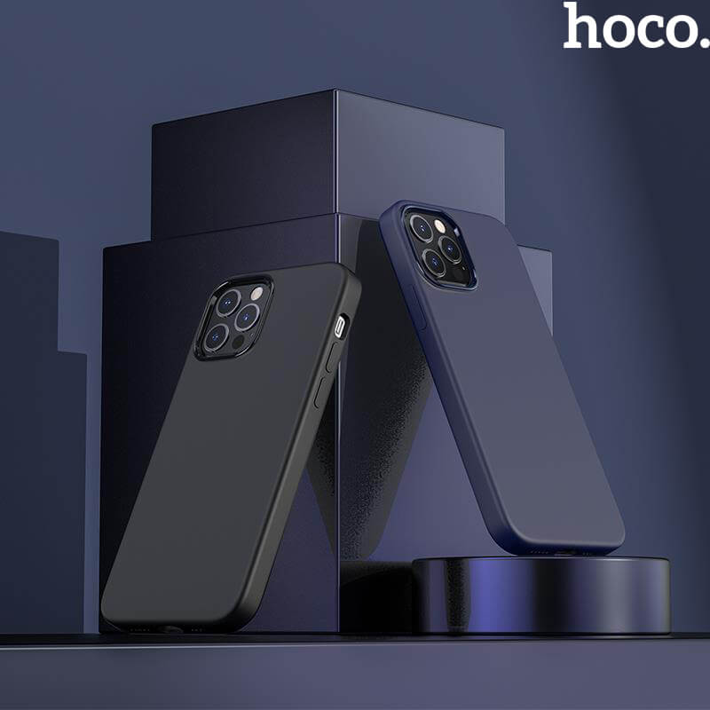 iPhone 13 Pro Max Case | HOCO Pure Silicone Series Blue