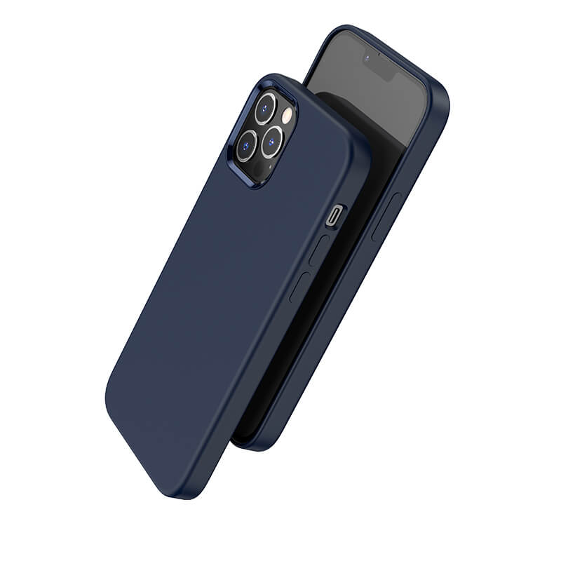 iPhone 13 Pro Max Case | HOCO Pure Silicone Series Blue
