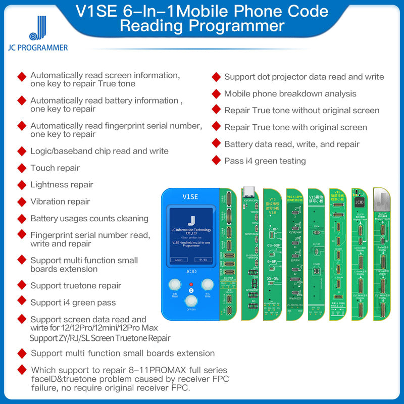 JC V1SE True Tone Serial Transfer machine mobile phone code programmer