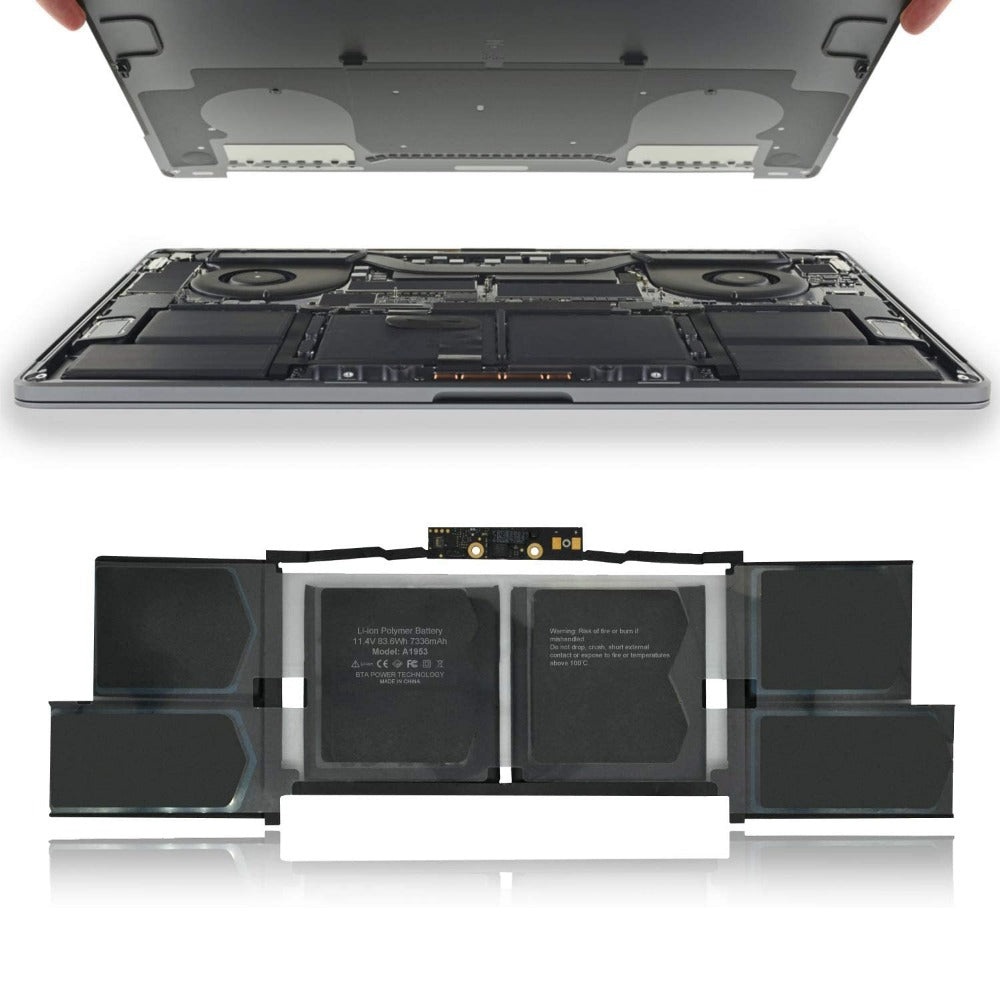 Macbook Pro 15" A1990 Battery Replacement for Mid 2018-2019 (Model A1953)