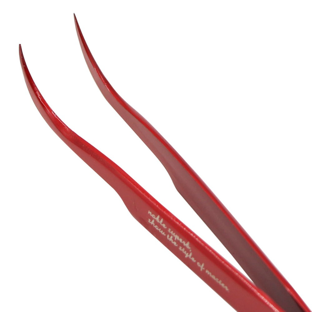 Mechanic AK-15 King ESD Anti-Static Stainless Steel Red Curved Tweezers