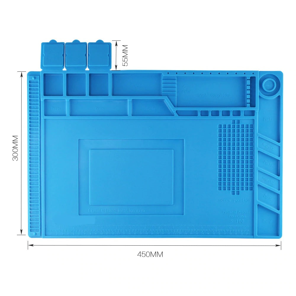 S-160 Blue Anti-Static iPhone/iPad/Mobile Phone Repair Heat Resistant Work Mat (45cm x 30cm)
